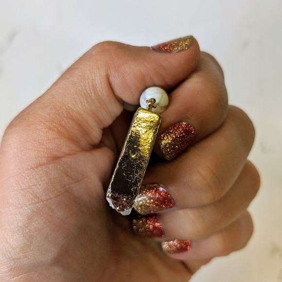 Chunky Crystal Gold Electroplated Rosery Chain - Picture 3 of 7